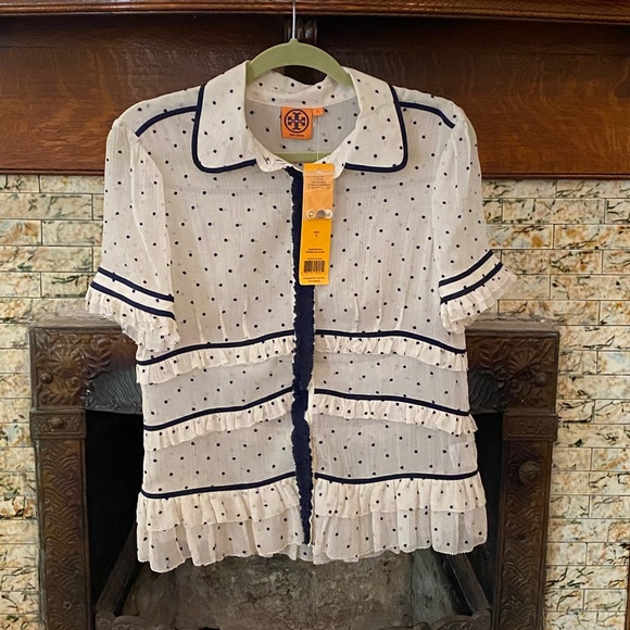 Tory Burch Silk Derrius Blouse (BNWT) - Picture 1 of 7